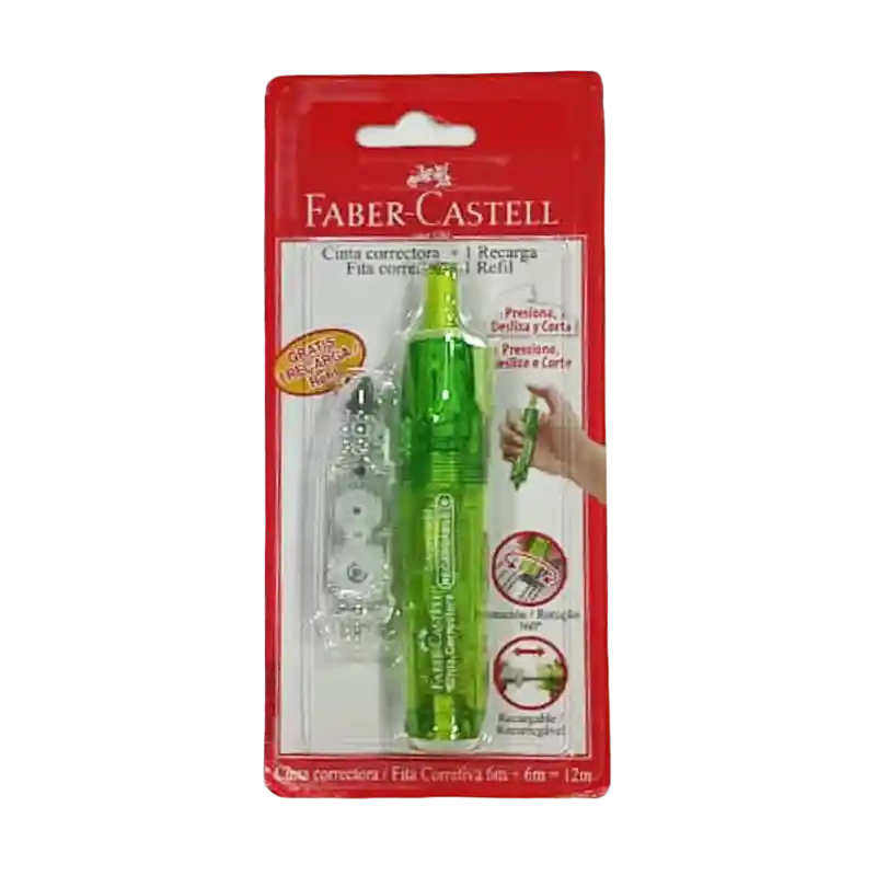 Corrector De Cinta Retractil Faber Castell 12m