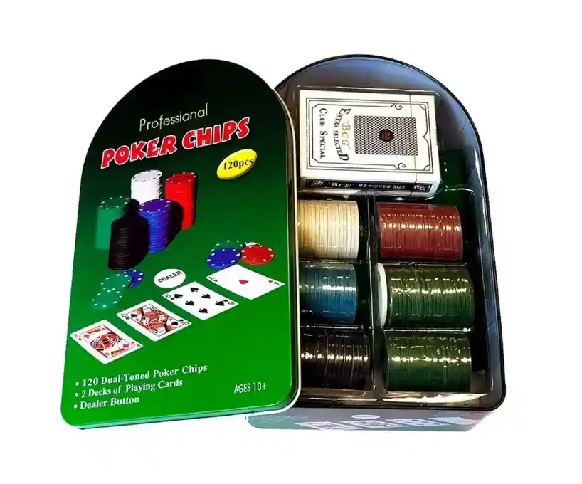 Juego De Mesa Set Poker Casino Texas Fichas Cartas Tapete