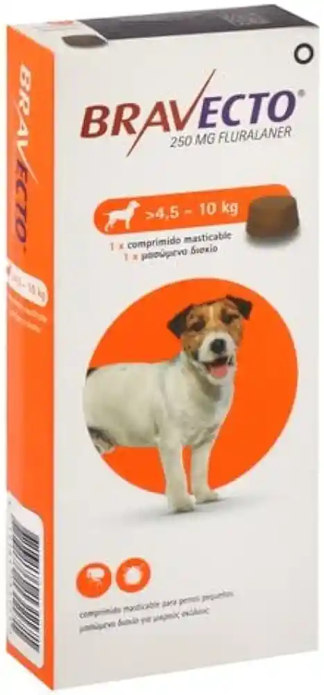 Bravecto De 4 A 10 Kg Antipulgas Y Garrapatas Para Perro Bravecto Perros