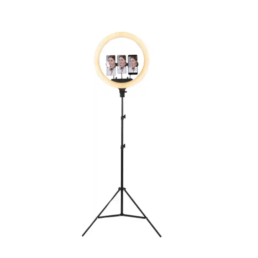 Aro De Luz Con Soporte Havit St7335 Negro