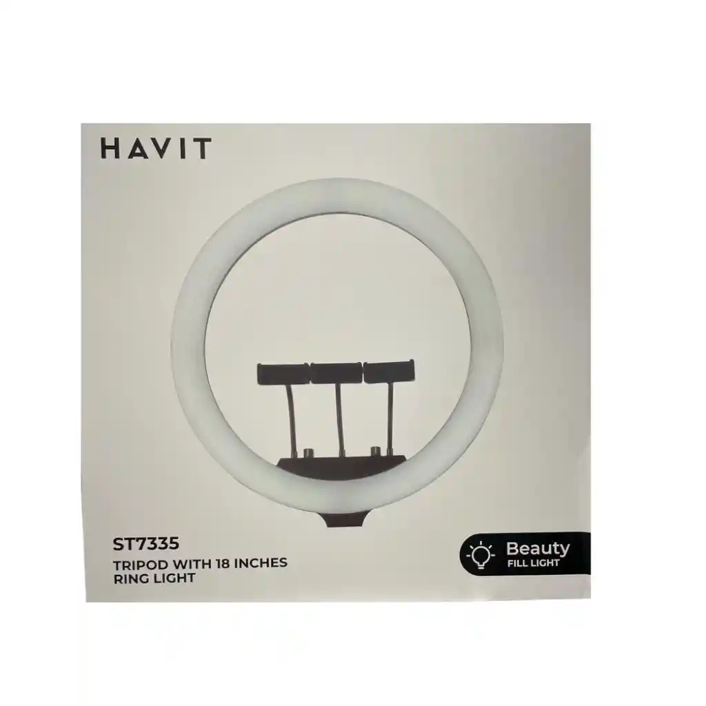 Aro De Luz Con Soporte Havit St7335 Negro
