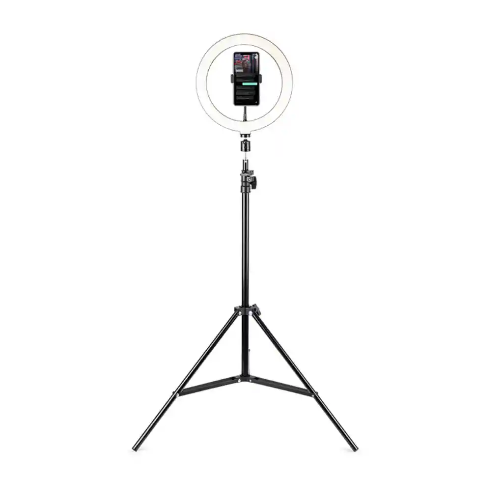 Aro De Luz Con Soporte Havit Pro St7012 Negro