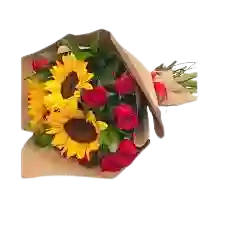 Bouquet De Girasol Con Rosas