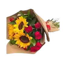 Bouquet De Girasol Con Rosas