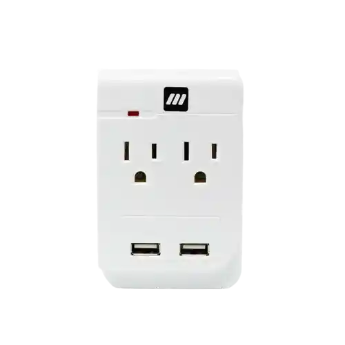 ⭐supresor De Picos Pared 2 Salidas + 2 Usb 300 Joules⭐