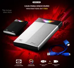 Caja Externa Gamer Jr Rgb Jhdd-003 Disco Duro 2.5''