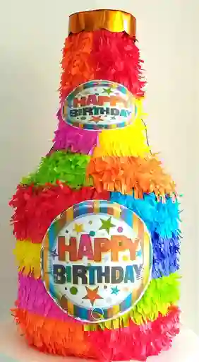 Piñata Botella En Papel-cumpleaños