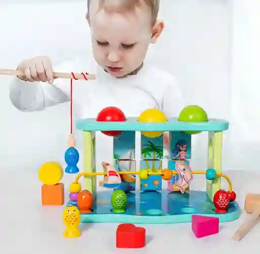 Juego De Pesca Multifuncional 5 En 1 Para Niños