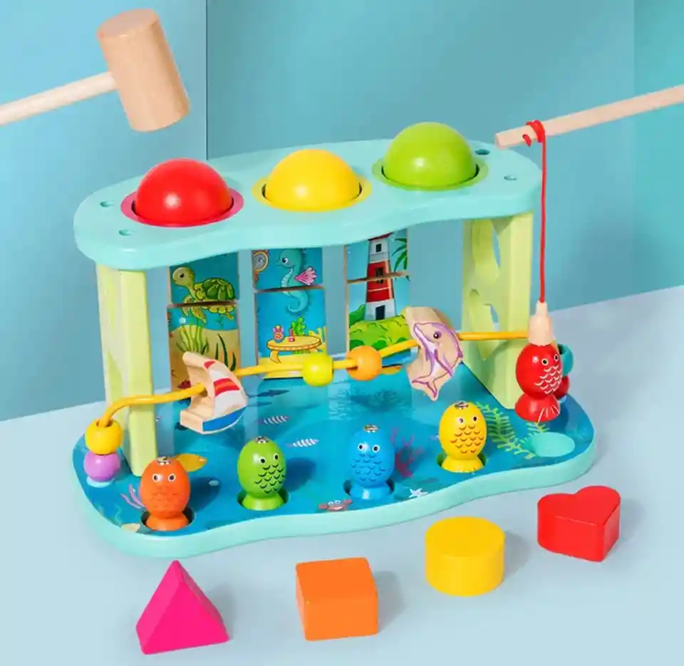 Juego De Pesca Multifuncional 5 En 1 Para Niños