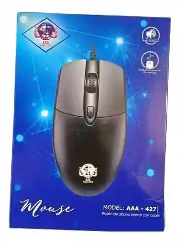 Mouse Alámbrico Diseño Ergonómico Longitud De Cable 1.8m Aaa 427