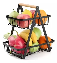 Organizador Cesta De Frutas Y Verduras Dos Niveles Frutero