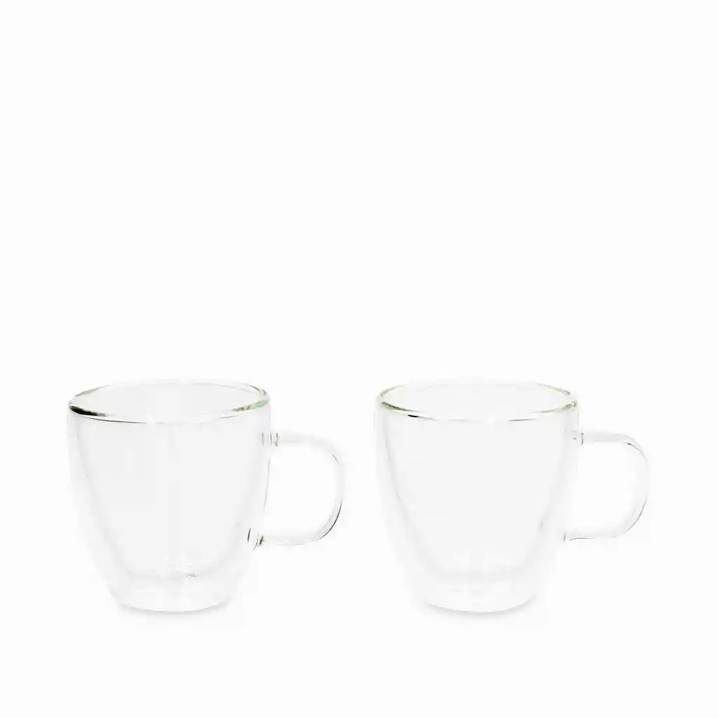 Mug Alto Doble Pared 160ml Setx2