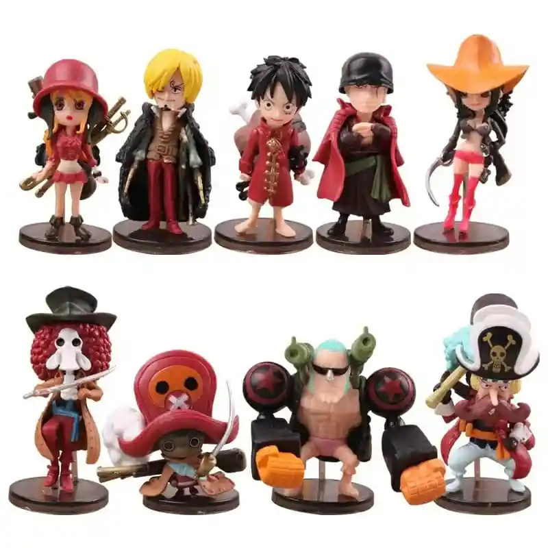 Figuras De Anime One Piece X9 Piratas Sombrero De Paja Luffy