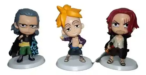 Figuras De Anime One Piece X6 Piratas Sombrero De Paja Luffy