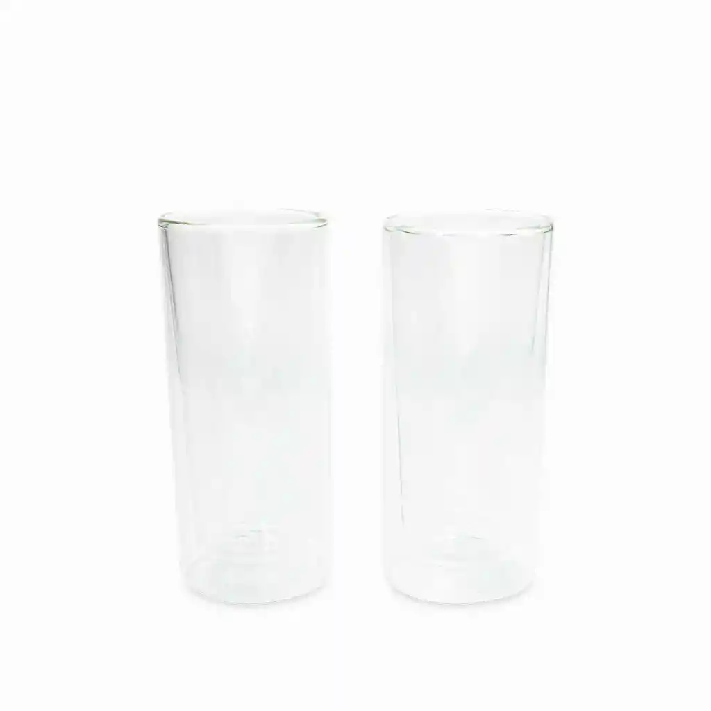 Vaso Doble Pared Recto 400ml Setx2