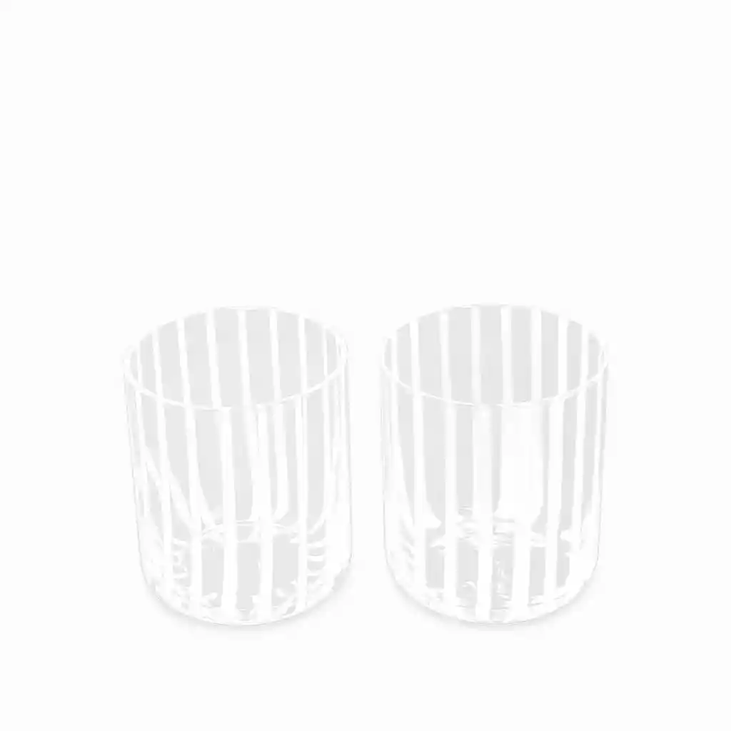 Vaso Líneas Blancas 360ml Setx2