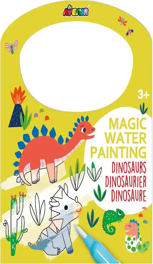 Libro Para Colorear Con Agua Reutilizable Niños Dinosaurios