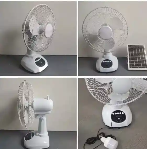 Abanico Ventilador Recargable+ Panel Solar Entrega Inmediata