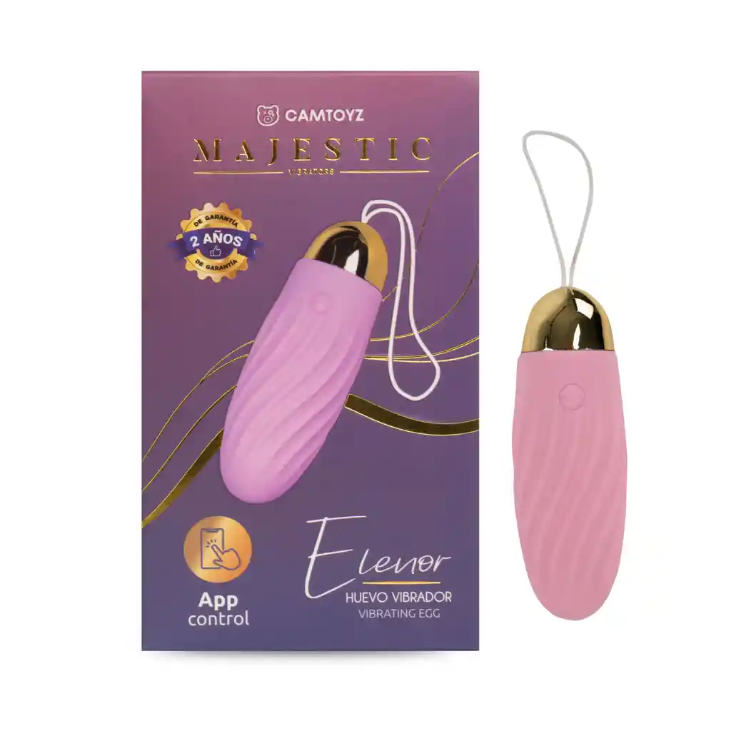 Huevo Vibrador Con App Elenor Majestic Rosado