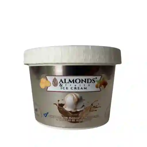 Helado De Almendras Con Manjar De Macadamia Y Galleta De Almendras + Virutas De Chocolate