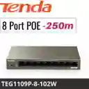 Switch Tenda Teg1109p-8-102w Gigabit Con 8 Puertos Poe