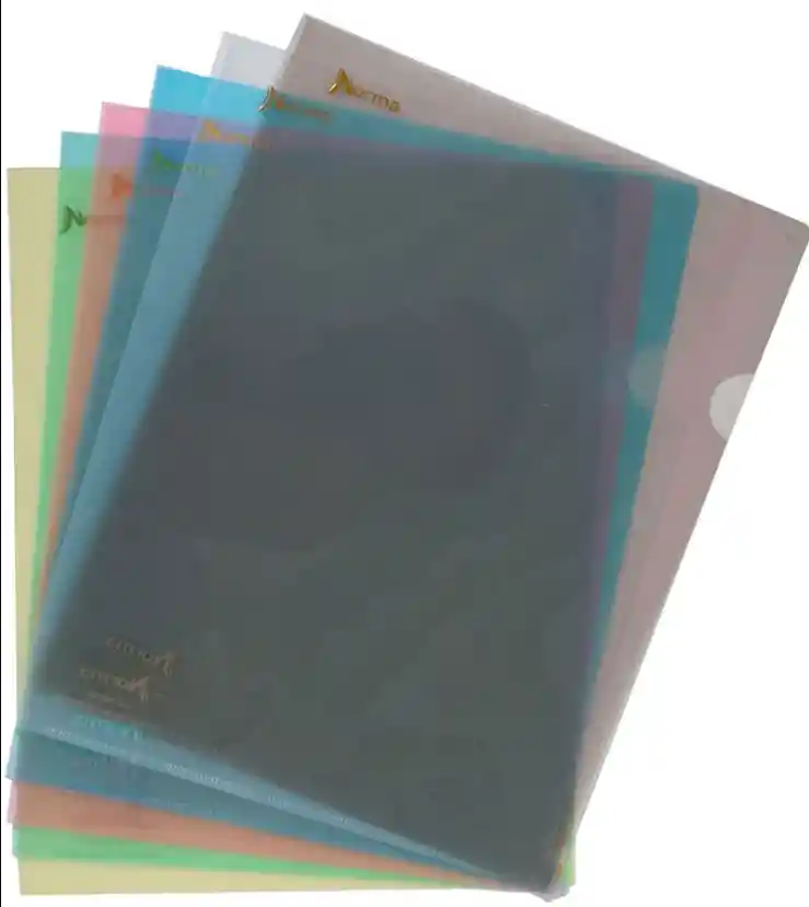 Paquete De Organizador Documentos Norma Carta X6 Unds Surtida En Colores Carpeta En L Plastica