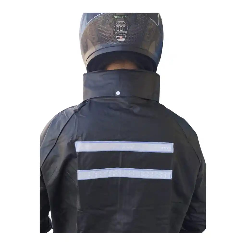 Impermeable Pvc Completo, Reflectivos Y Capota Unisex