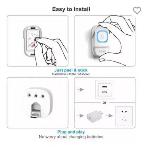 Timbre Inalambrico Niveles Indicador Led