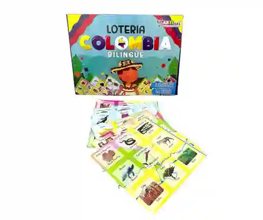 Juego Lotería Colombia Bilingue Didáctico Niños Tradición