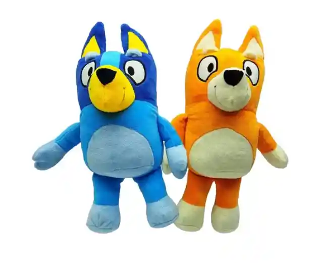 Pareja Peluche Bluey Y Bingo Juguete X2 Muñeco Grande 35cm