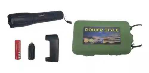 Linterna Recargable Verde Power Style