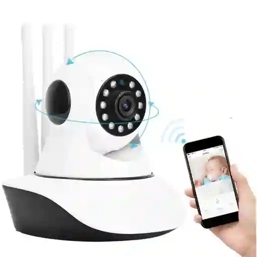 Cámara De Seguridad Ip Wifi Robot 1080p Full Hd 360° 3 Antenas