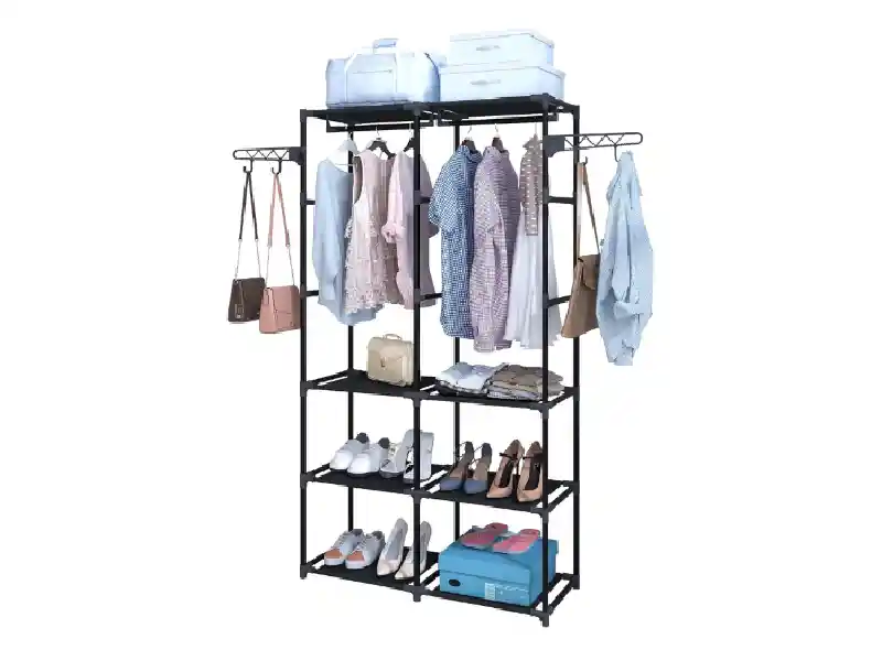 Closet Organizador 2 Espacios Zapatero Perchero Multifuncion