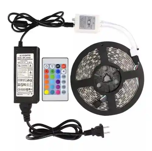 Cinta De Luz Led 5 Metros Tira Multicolor + Control + Cargador