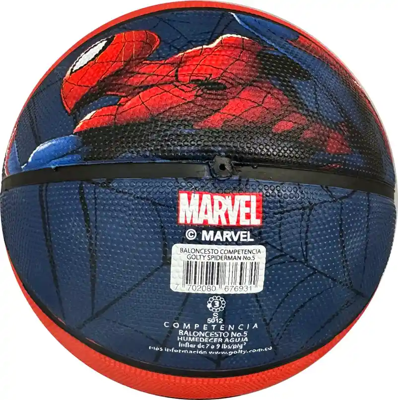 Balón De Baloncesto #5 Golty Competicion Marvel Spiderman