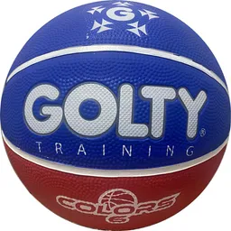 Balón De Baloncesto #6 Golty Colors, En Caucho/rojo-azul