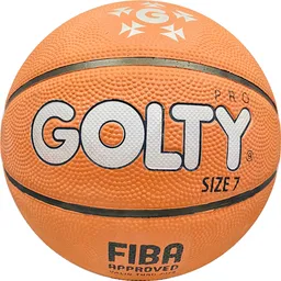 Balón De Baloncesto #7 Golty Prof Fiba All Star, En Caucho/naranja