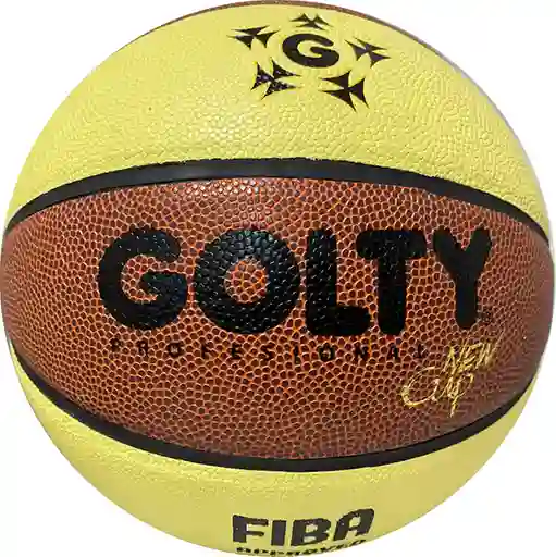 Balón De Baloncesto #7 Golty Profesional Fiba New Cup Pu/naranja-amarillo