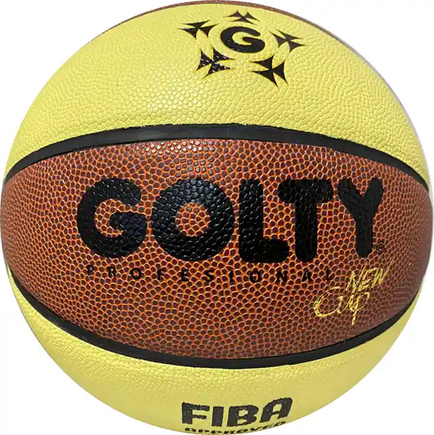 Balón De Baloncesto #7 Golty Profesional Fiba New Cup Pu/naranja-amarillo