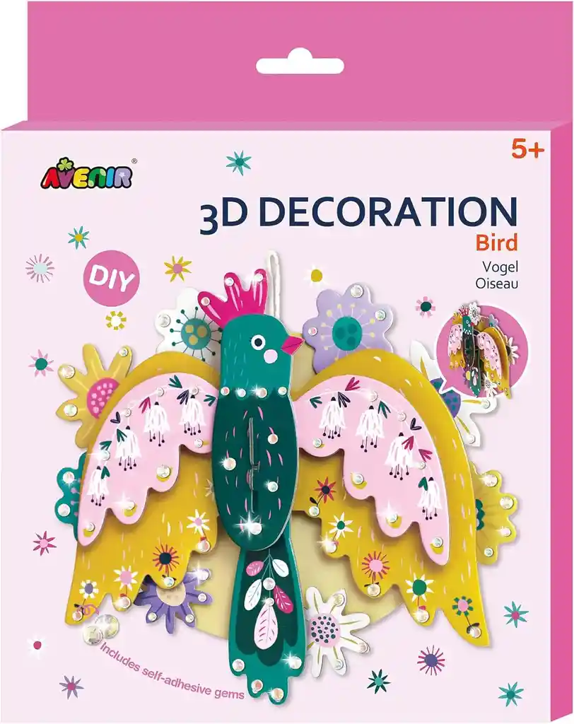 Set De Arte Y Manualidades Niñas Ave En 3d Para Decorar