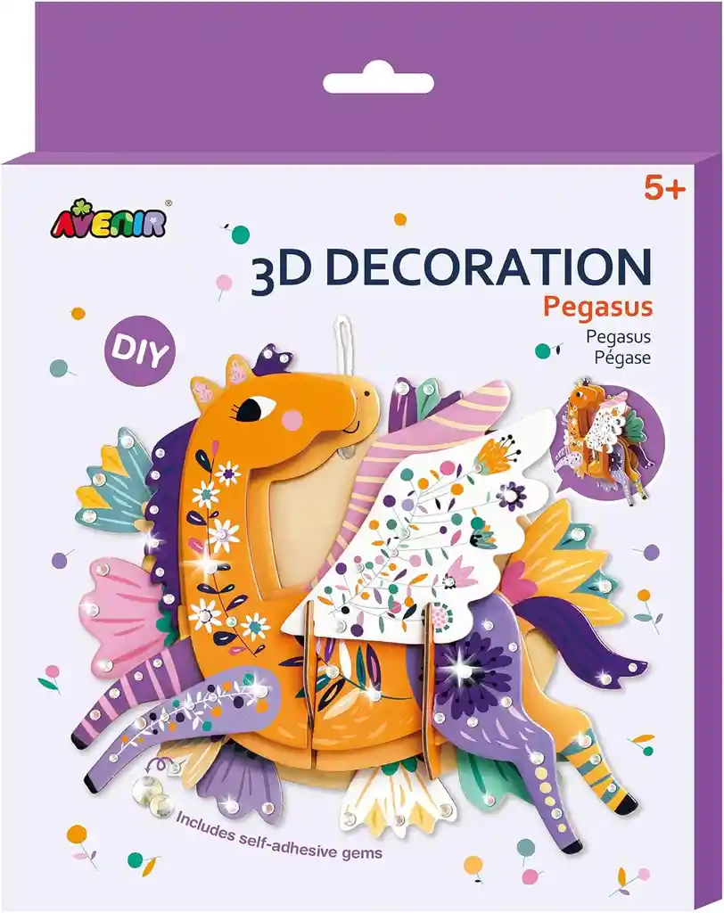 Set De Arte Y Manualidades Niñas Pegaso 3d Para Decorar