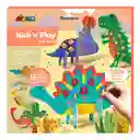 Juego Niños Rompecabezas En 3d Dinosaurios Stickers Niñas