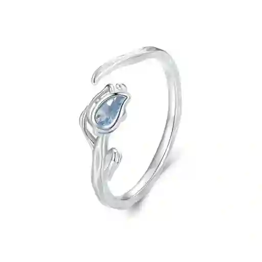 Anillo Ajustable Para Mujer Flor Tulipán Fabricado En Plata 925