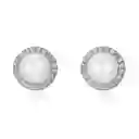 Aretes Para Mujer Perla Con Circones Fabricados En Plata 925