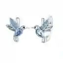 Aretes Pendientes Para Mujer Diseño Colibrí En Plata 925