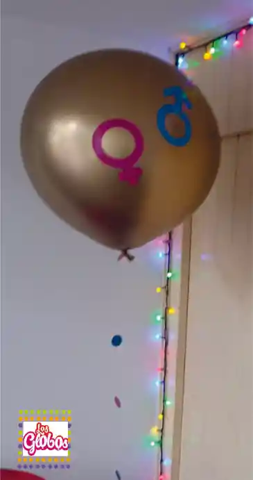 Globo De Revelacion Sexo 50 Cms De Diametro Con Helio 6 Horas