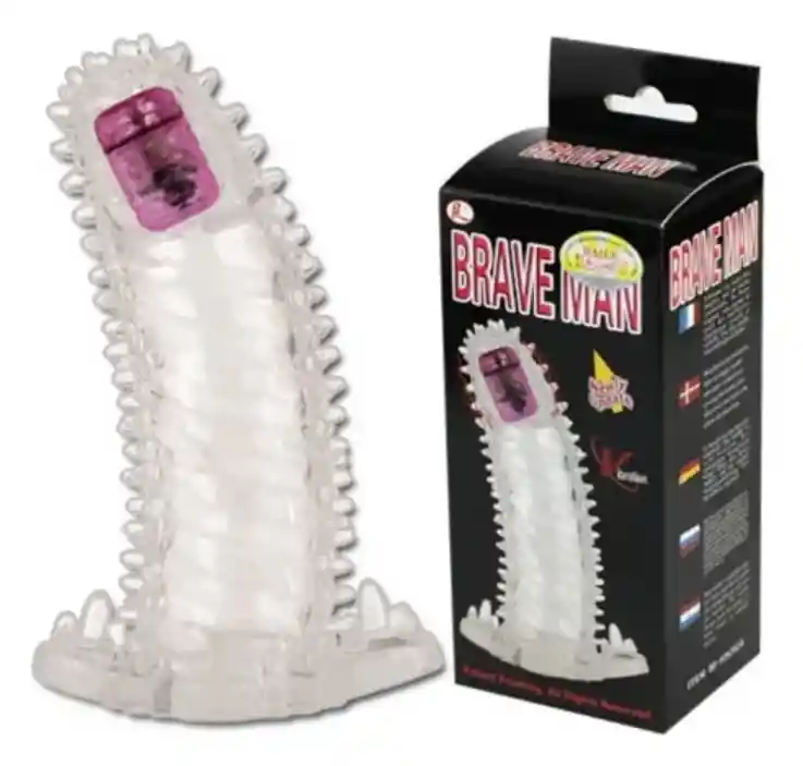 Funda Pene Espiral Vibracion Estimulacion Clitoria Brave Man