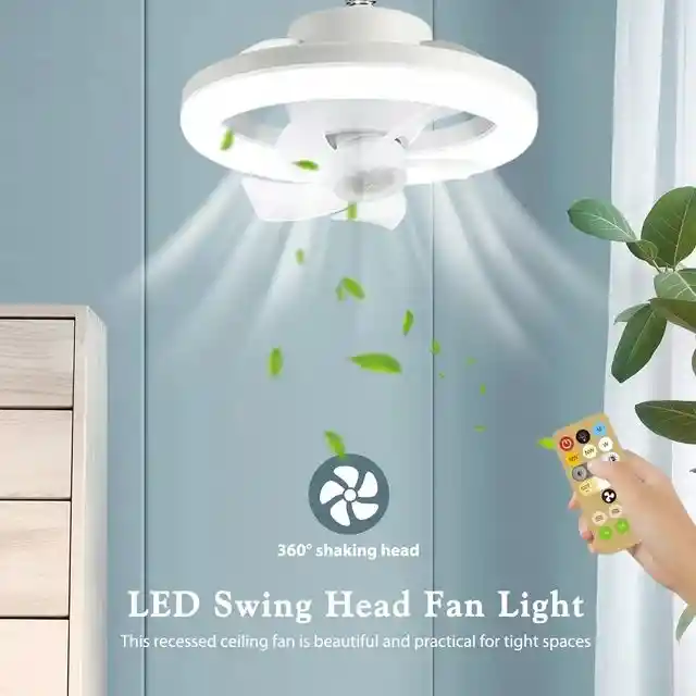 Ventilador Lampara De Techo Con Aspas Y Luz Led 360 Tres Tonos