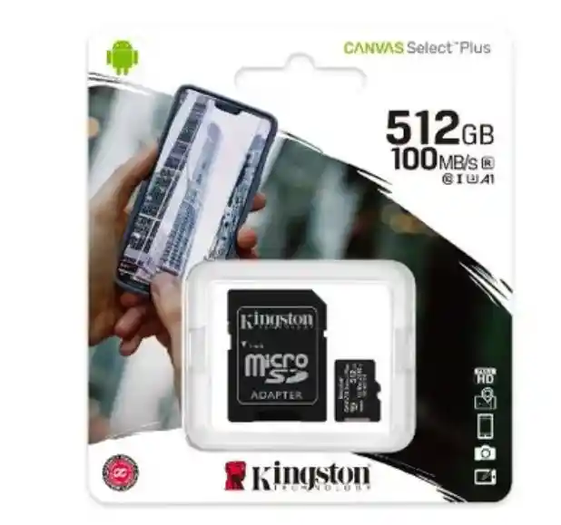 Kingston Micro Sd De 512gb, 100 Mb/seg Canvas Almacenamiento Potente En Tamaño Compacto