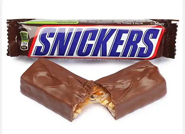 Chocolatina Caramelo Snickers 52.7g Regalo, Decoración, Fiesta, Amor, Amistad, Piñata, Dulce, Chocolate, Comida